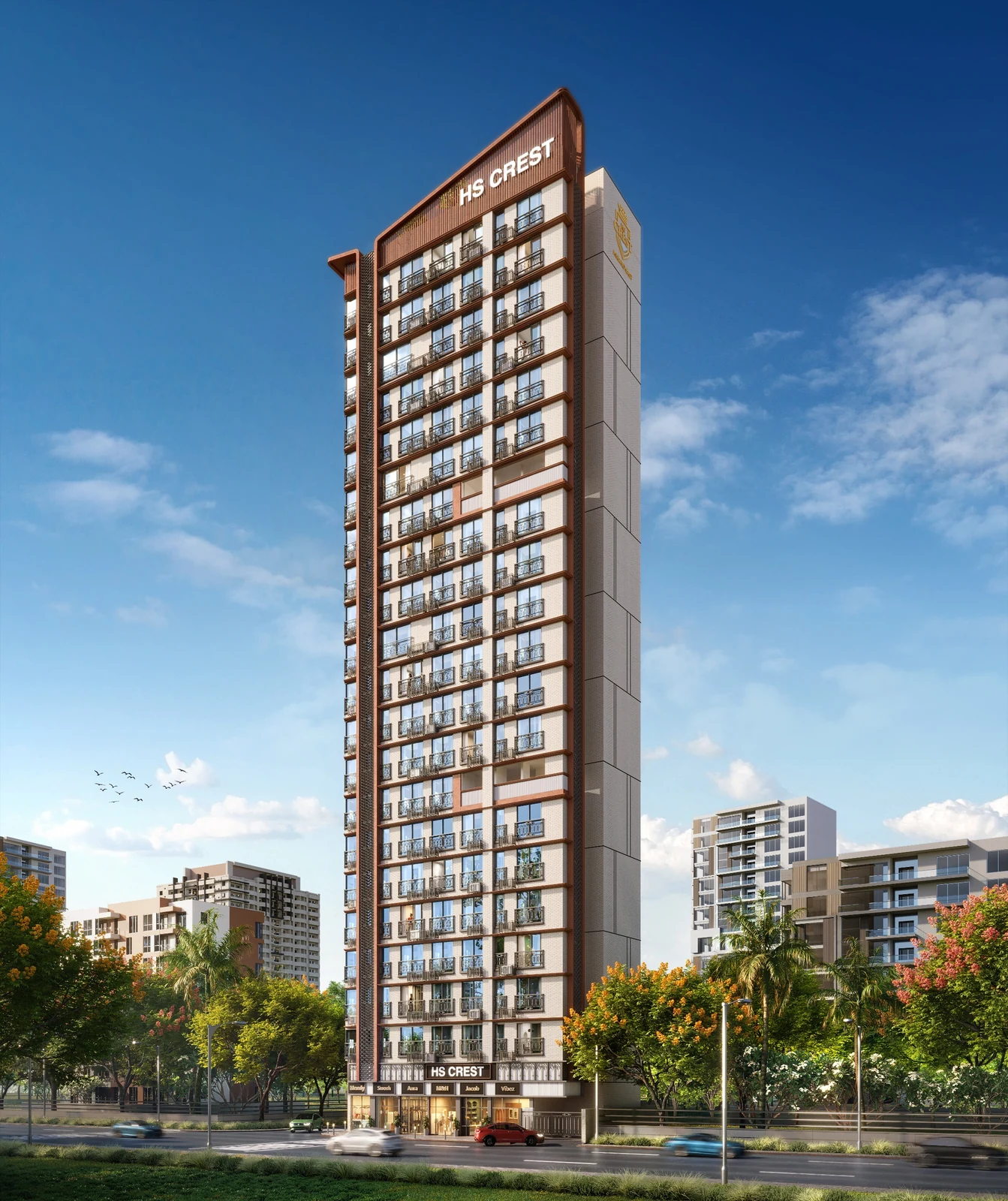 HS Crest project elevation in Mulund East